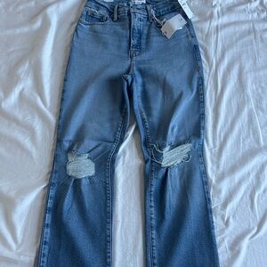 Good American Petite Straight Jeans